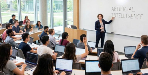 Artificial intelligence – in the lecture hall as well. Photo: Gemini